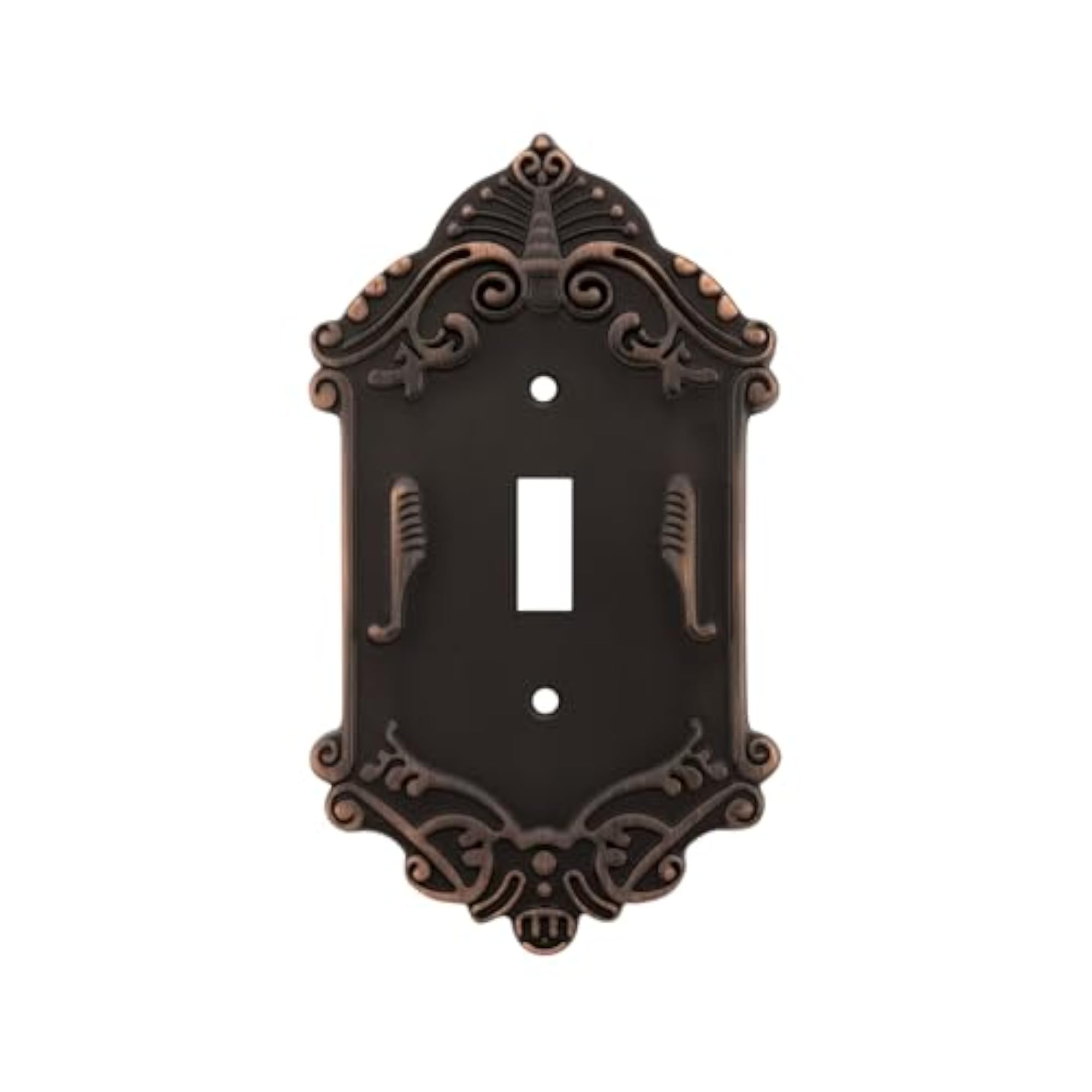 Timeless Bronze Victorian Switch Plate with Single Toggle